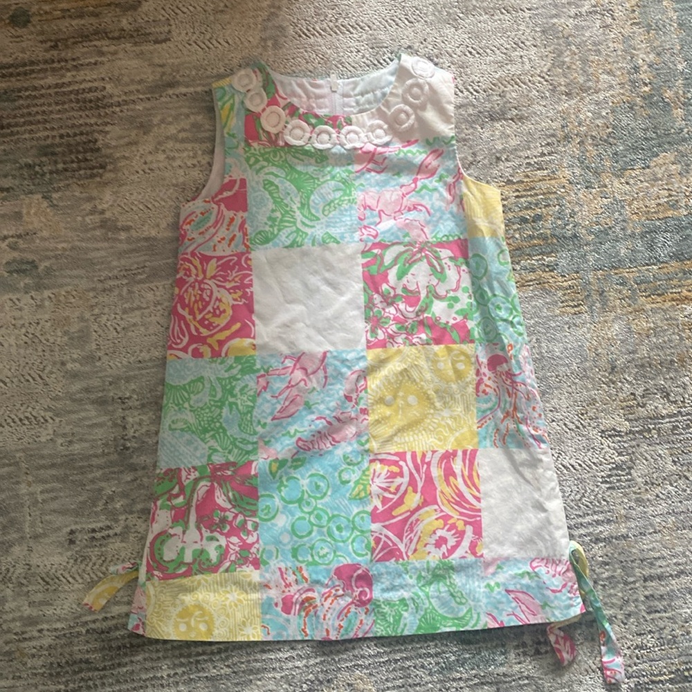 EUC Lilly Pulitzer Patch shift cotton dress